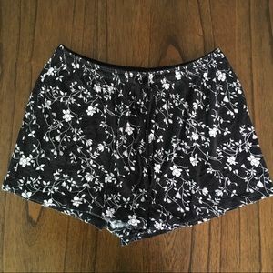 Black Soft and Flowy Pj Shorts